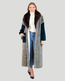 Mink Coat With Sable Collar | Women | Geometric Multi