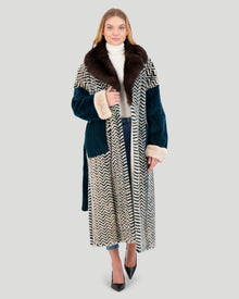 Mink Coat With Sable Collar | Women | Geometric Multi