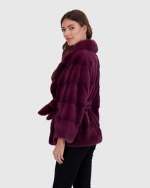 Mink Jacket, Mink Belt | Magenta