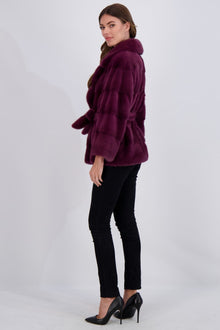 Mink Jacket, Mink Belt | Women | Magenta