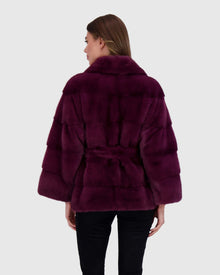 Mink Jacket, Mink Belt | Magenta