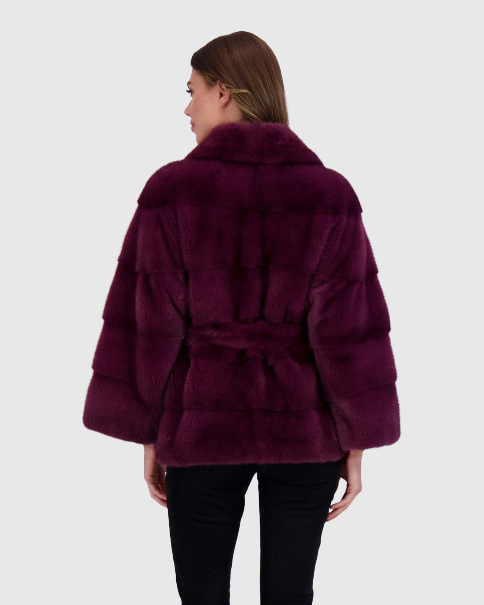 Mink Jacket, Mink Belt | Magenta