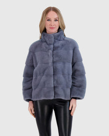 Mink Jacket | Cadet Blue (V2)