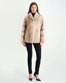 Mink Jacket | Women | Silver Blue x Mocha