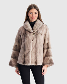 Mink Jacket | Beige Cross (V2)