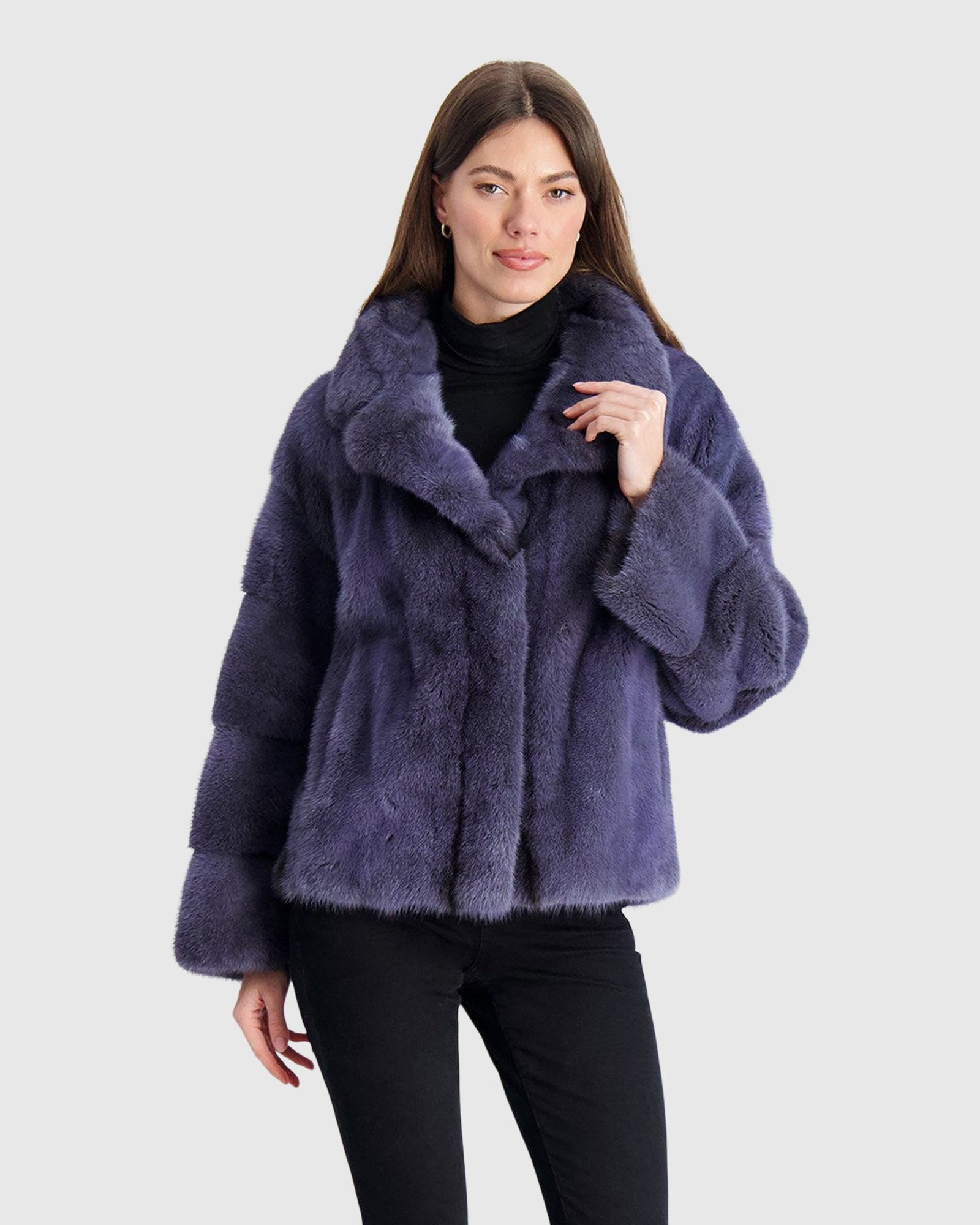 Mink Jacket | Blue Gray Cross (V2)