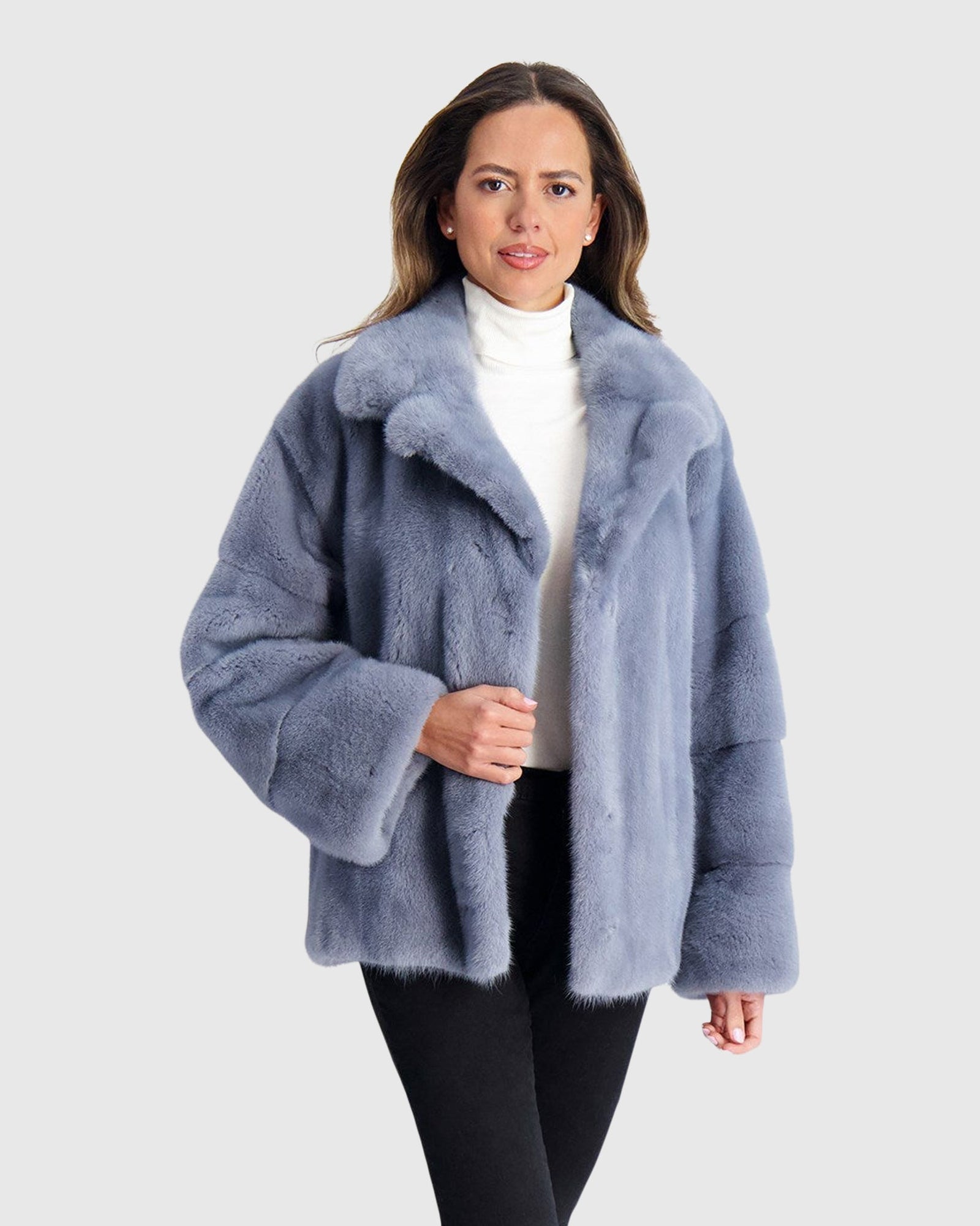 Mink Jacket | Cadet Blue (V1)