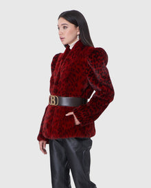 Mink Jacket | Red Lprd Print