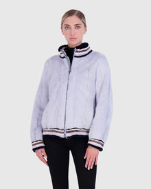 Mink Jacket | Sky Blue