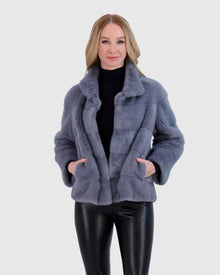 Mink Jacket | Cadet Blue (V2)