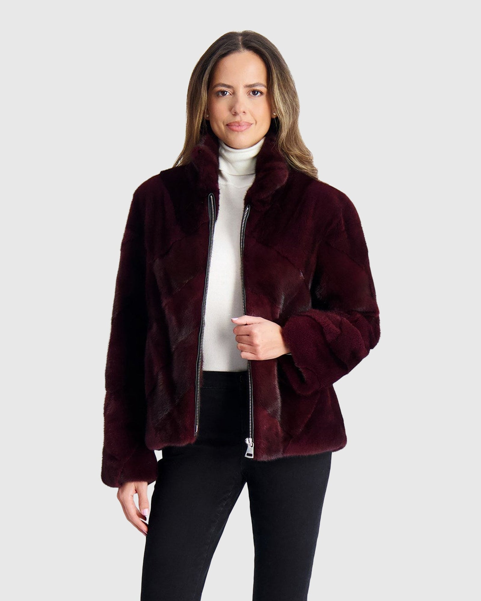 Mink Jacket | Wine