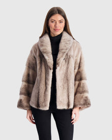 Mink Jacket | Beige Cross (V2)