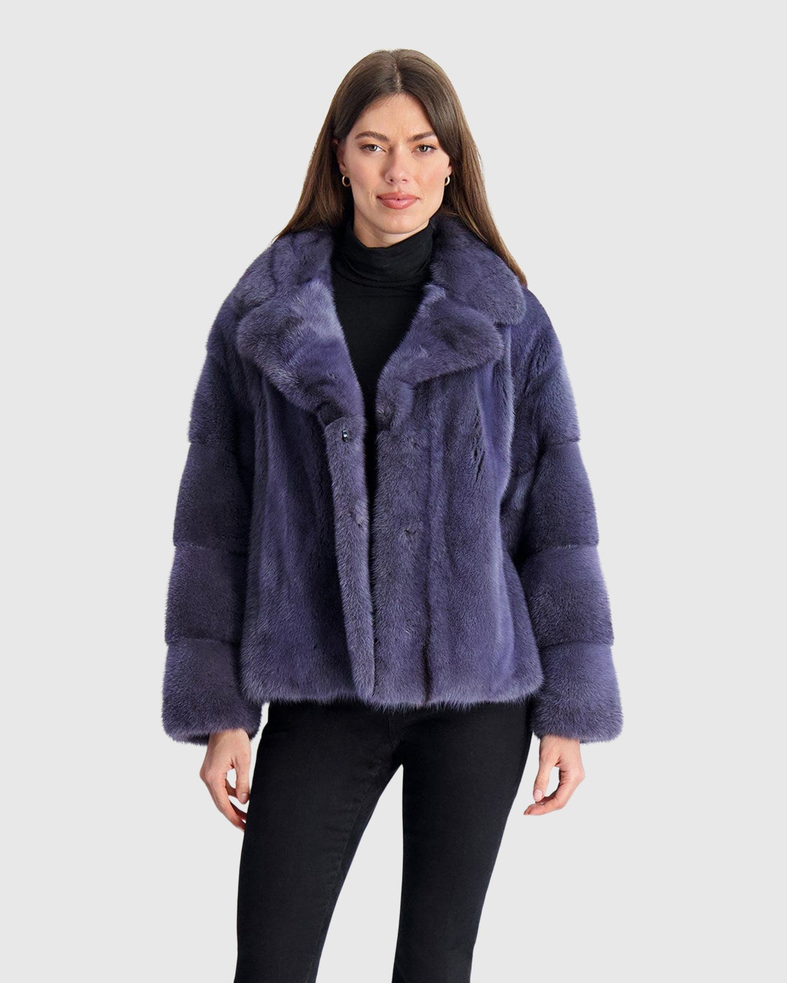 Mink Jacket | Blue Gray Cross (V2)