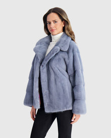 Mink Jacket | Cadet Blue (V1)