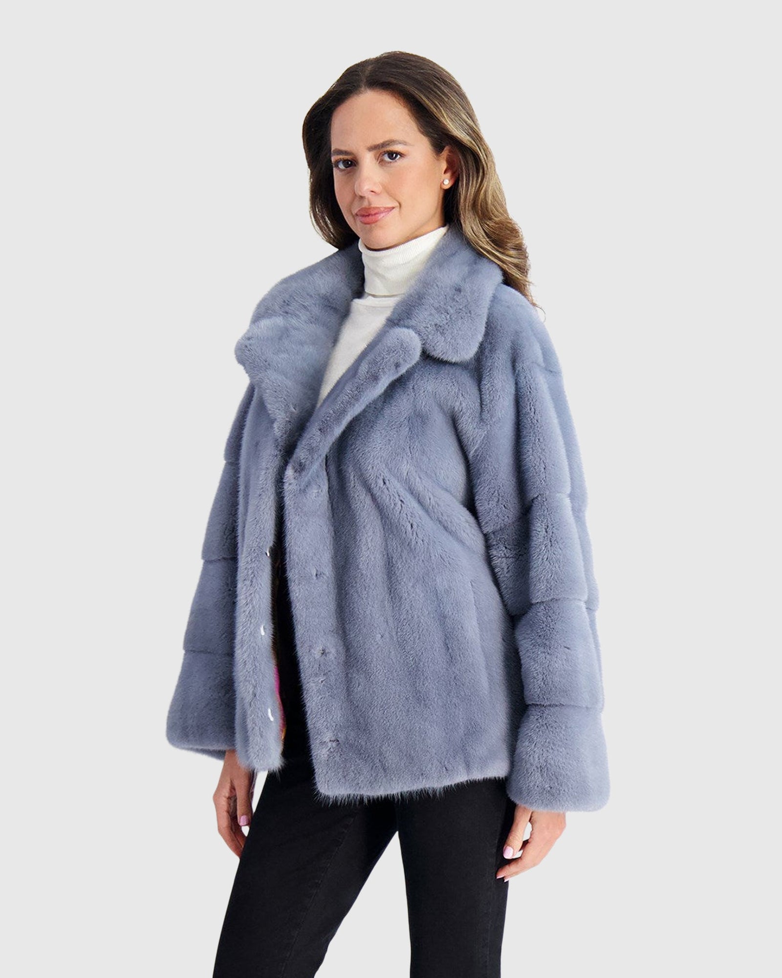 Mink Jacket | Cadet Blue (V1)