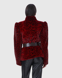 Mink Jacket | Red Lprd Print