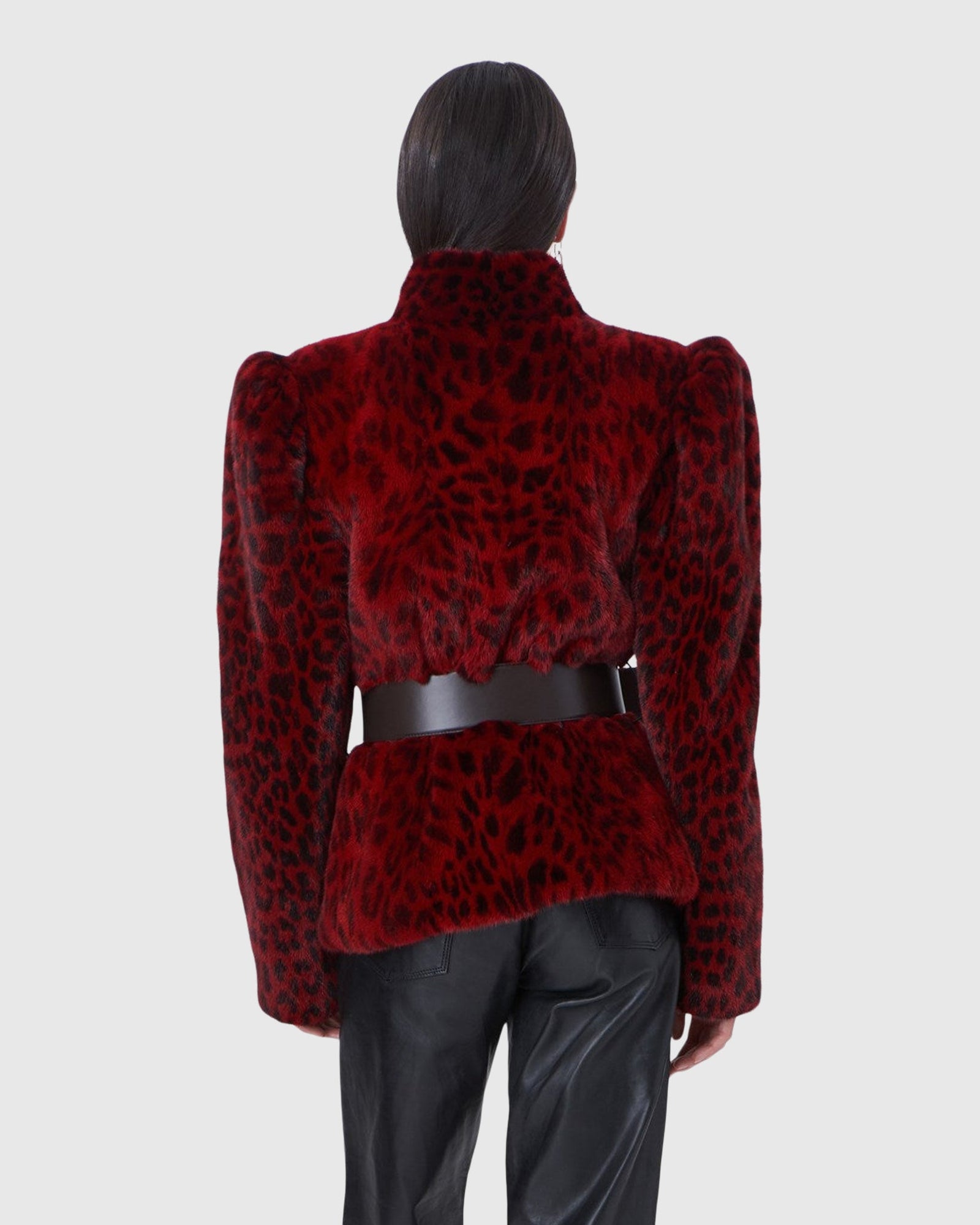 Mink Jacket | Red Lprd Print