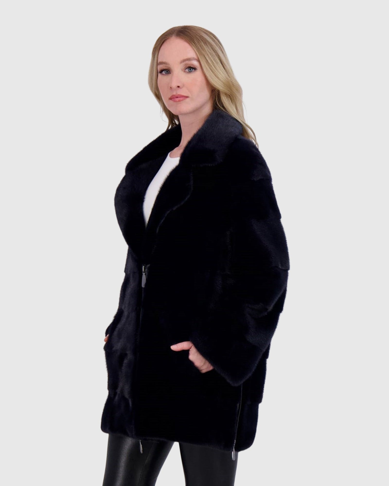 Mink Jacket | Navy