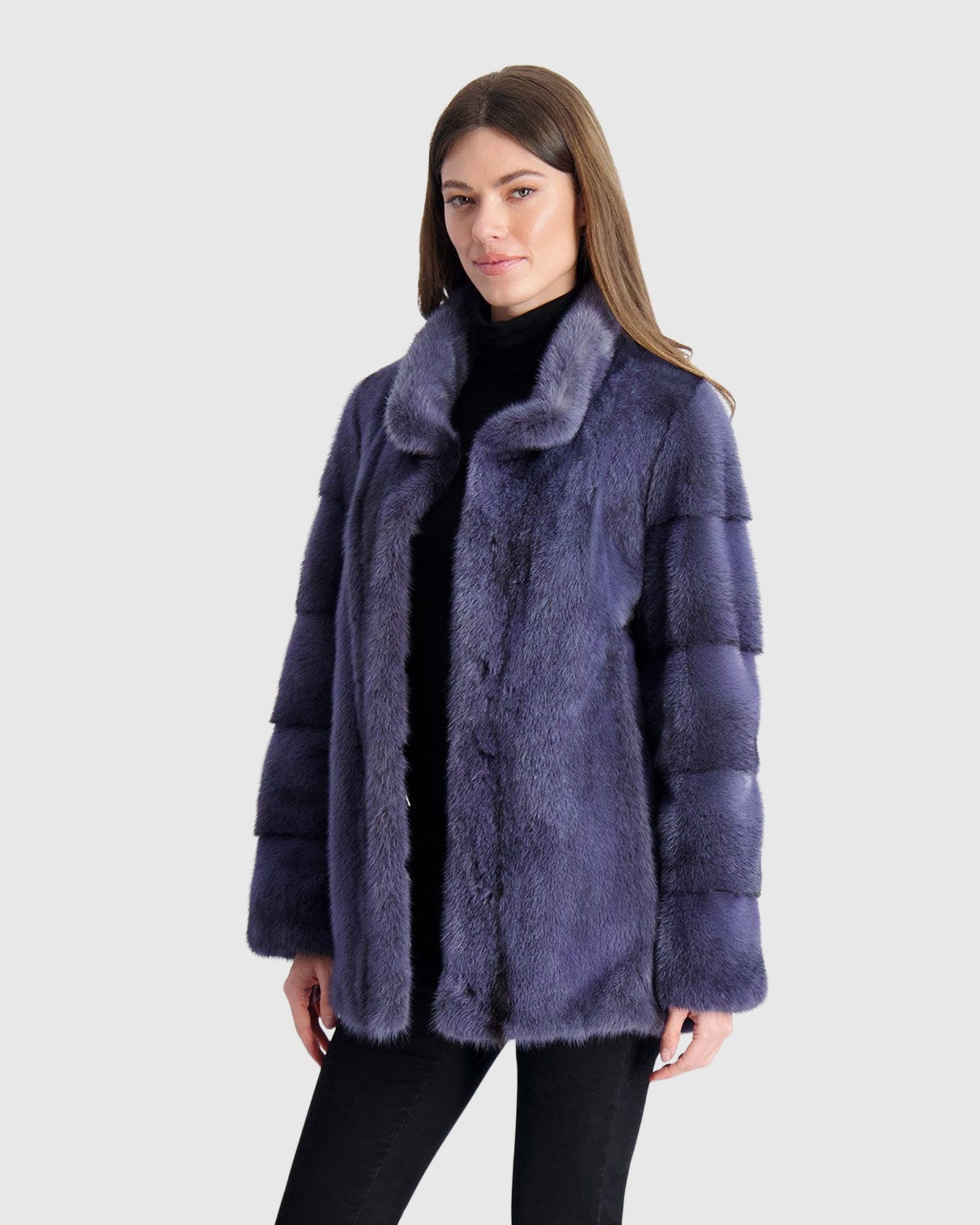 Mink Jacket | Blue Gray Cross (V1)