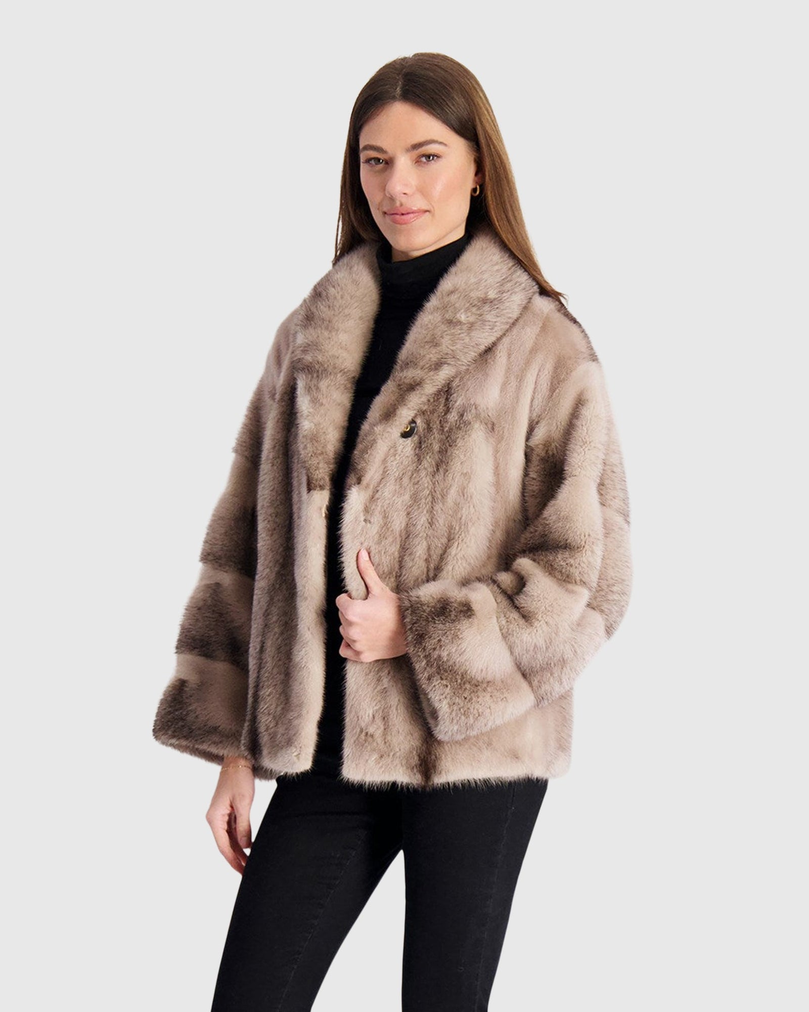 Mink Jacket | Beige Cross (V2)