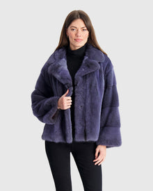 Mink Jacket | Blue Gray Cross (V2)