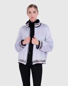 Mink Jacket | Sky Blue