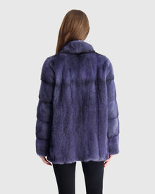 Mink Jacket | Blue Gray Cross (V1)