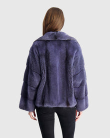 Mink Jacket | Blue Gray Cross (V2)
