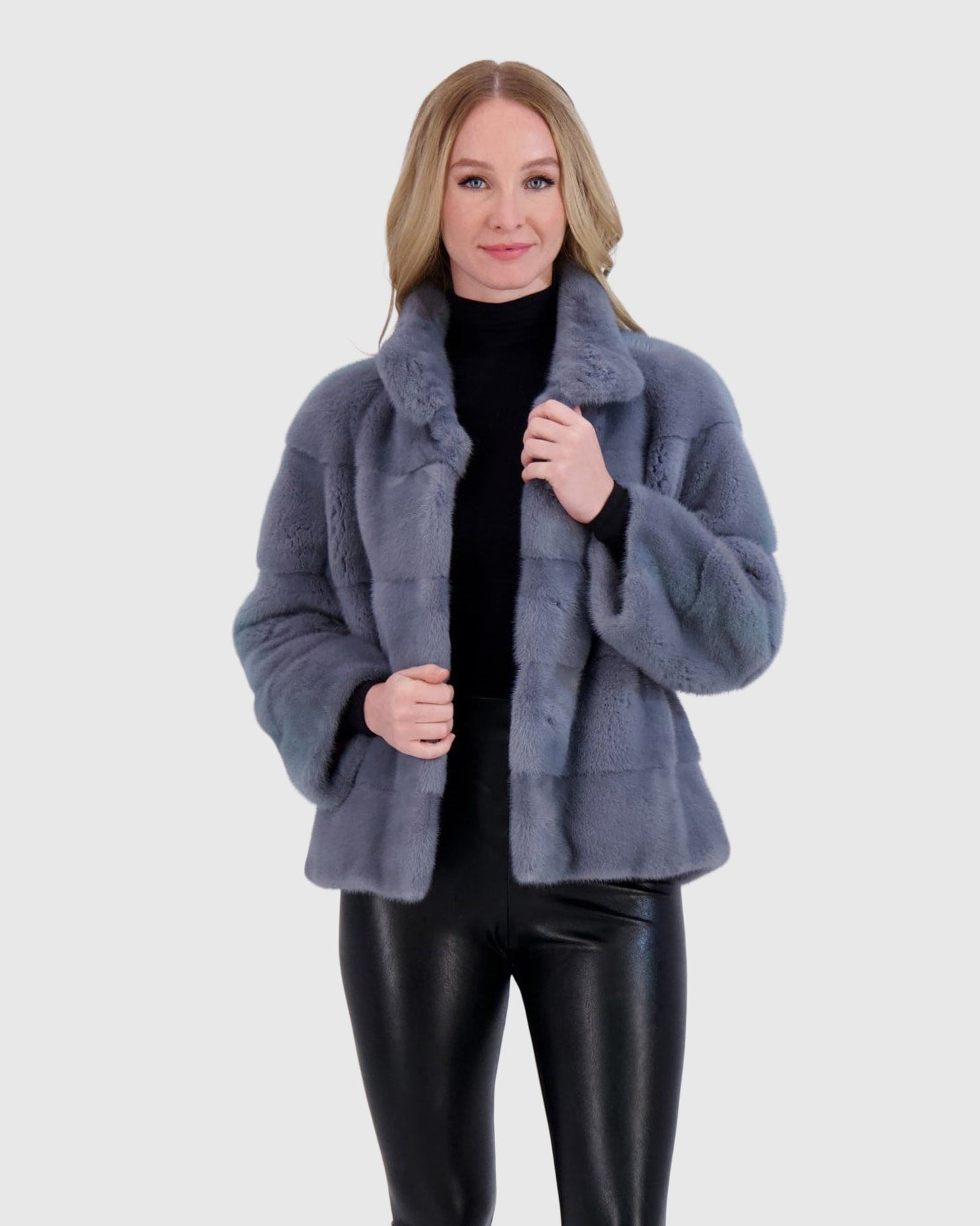 Mink Jacket | Cadet Blue (V2)