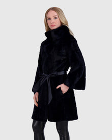 Mink Jacket With Belt | Navy