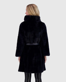 Mink Jacket With Belt | Navy