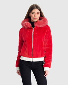 Mink Jacket With Fox Hood Trim | Fragola