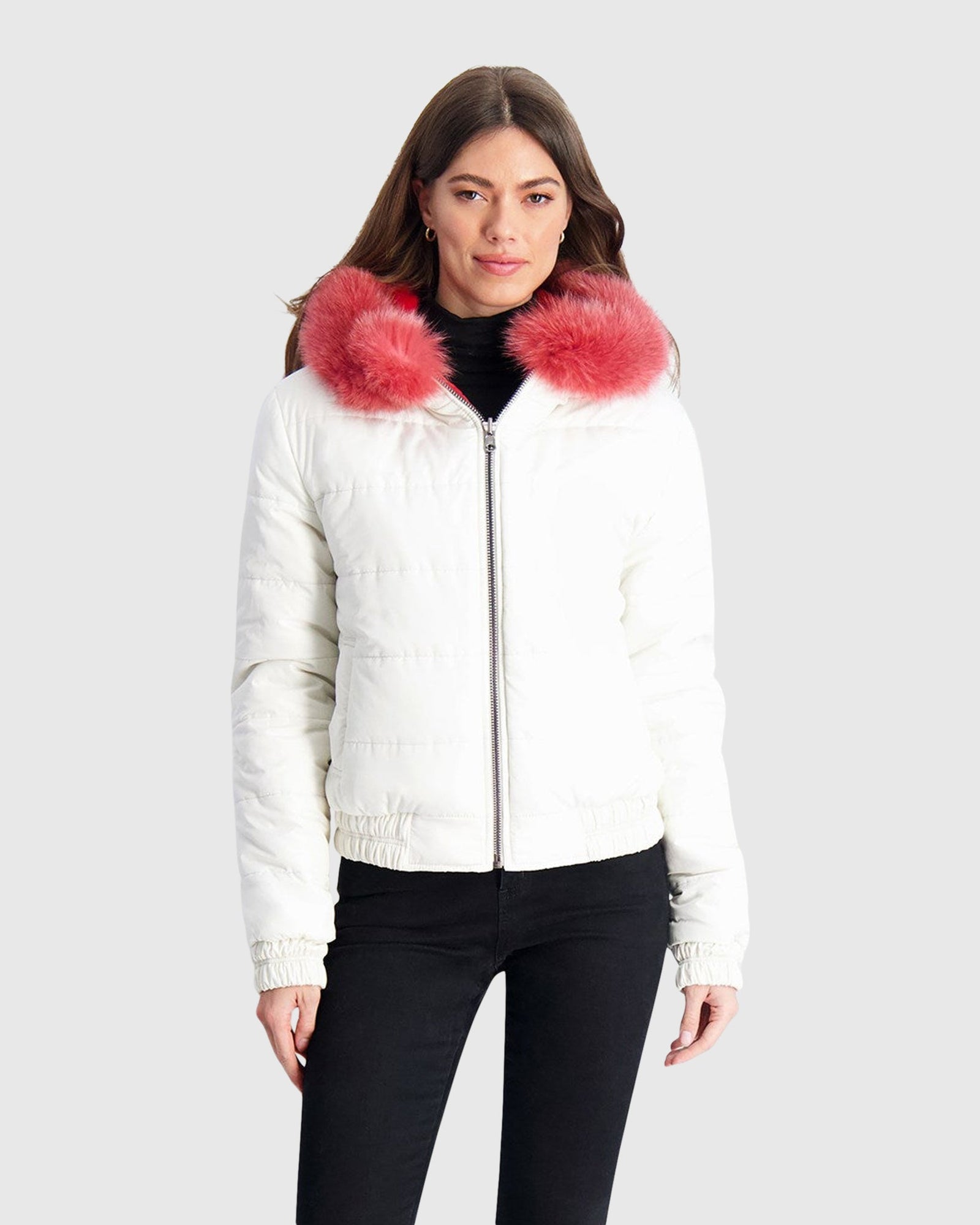 Mink Jacket With Fox Hood Trim | Fragola