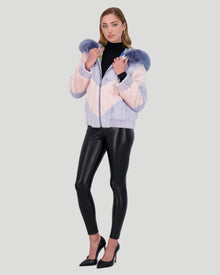 Mink Jacket With Fox Trim | Women | Azure