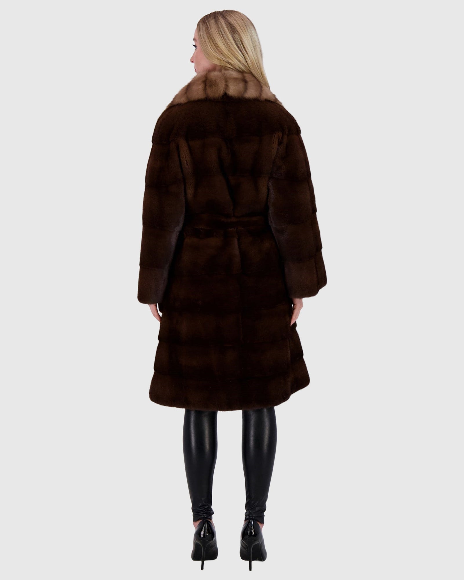 Mink Jacket With Sable Collar, Mink Belt | Kastanie