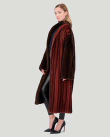 Mink Let Out Coat | Women | Guava x Mahogany