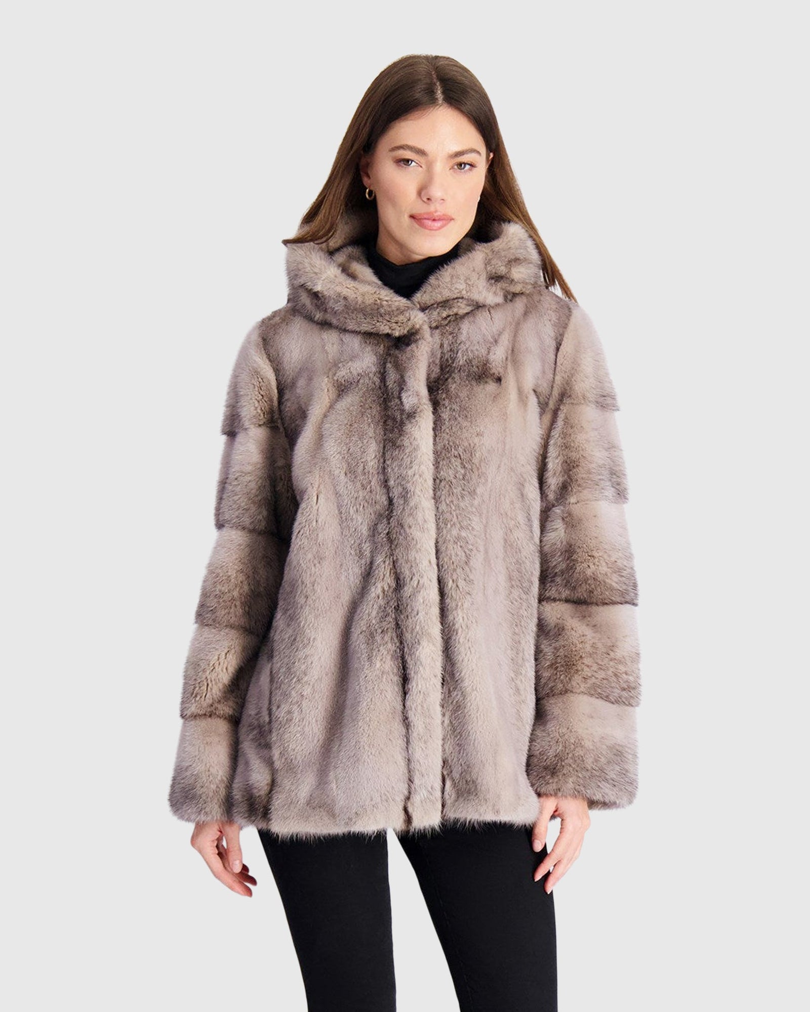 Mink Parka | Beige Cross