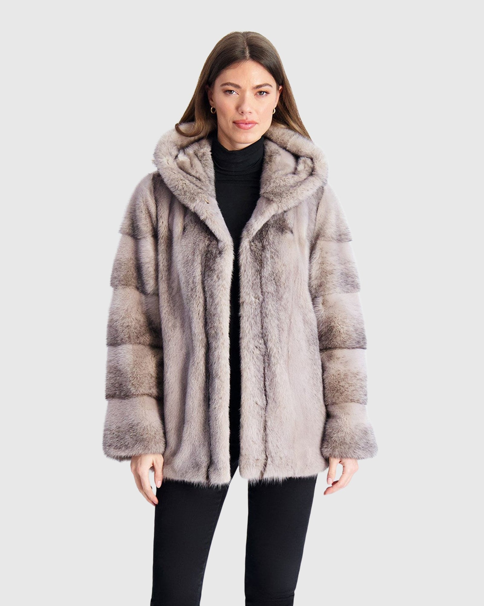 Mink Parka | Beige Cross