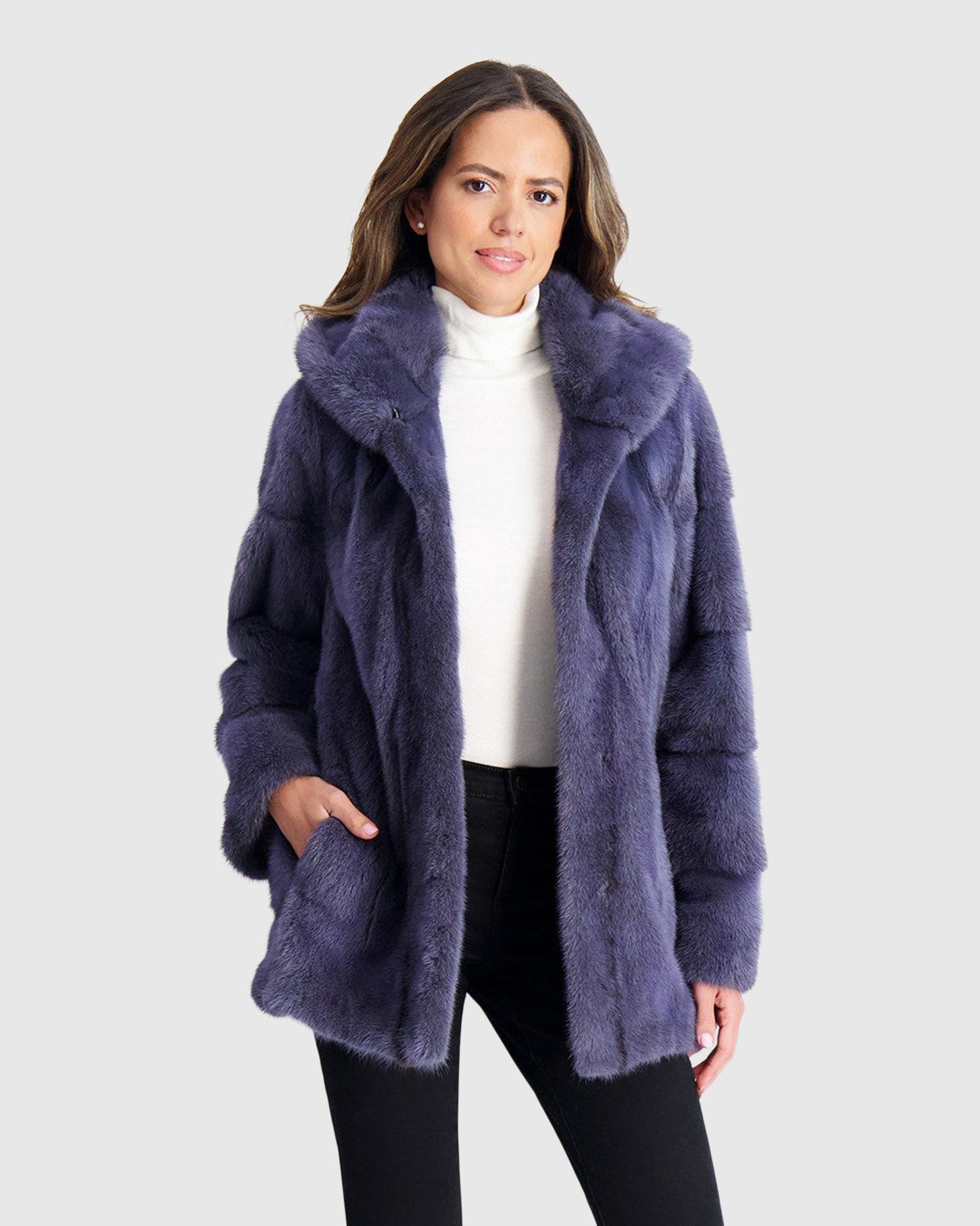 Mink Parka | Blue Gray Cross