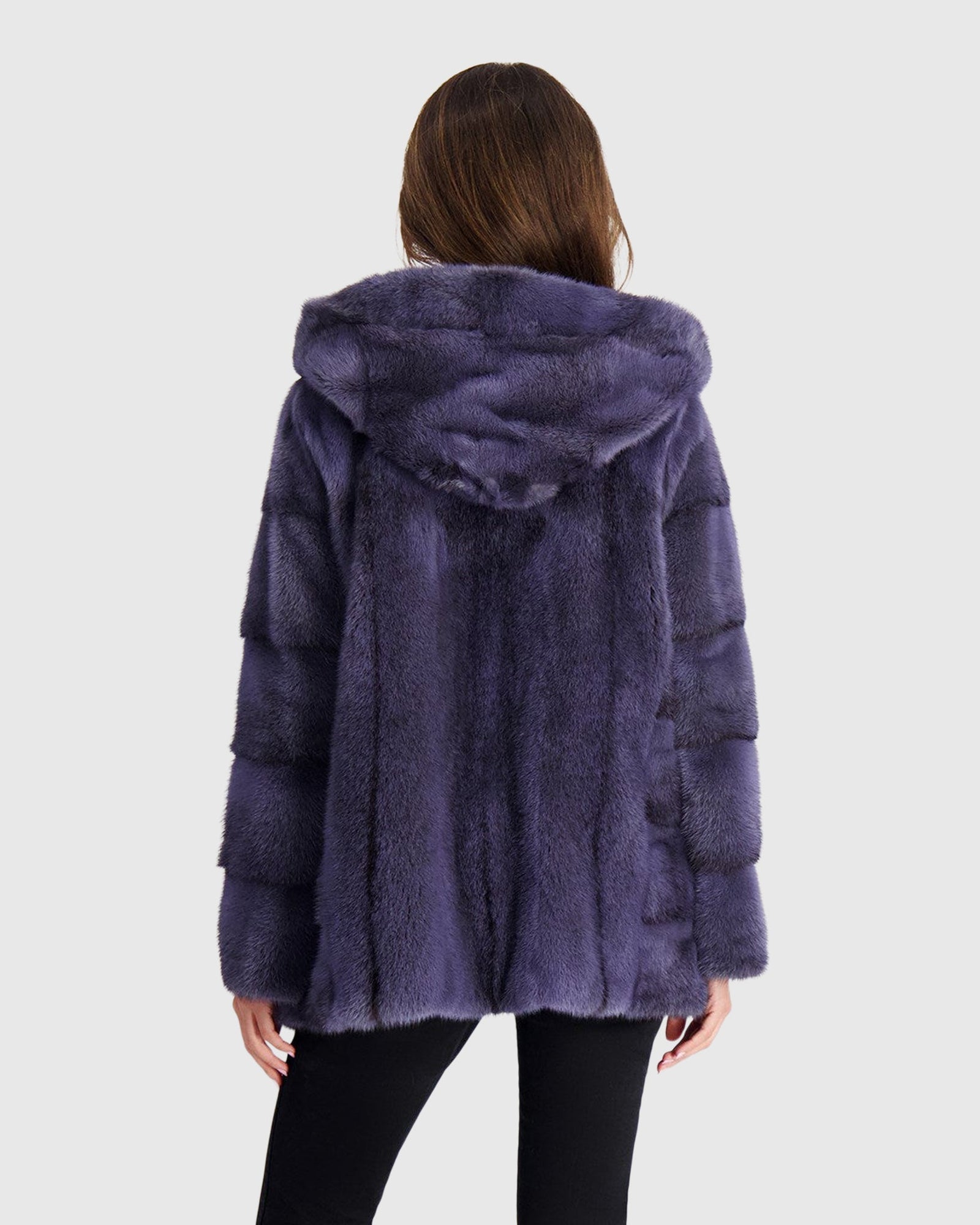 Mink Parka | Blue Gray Cross