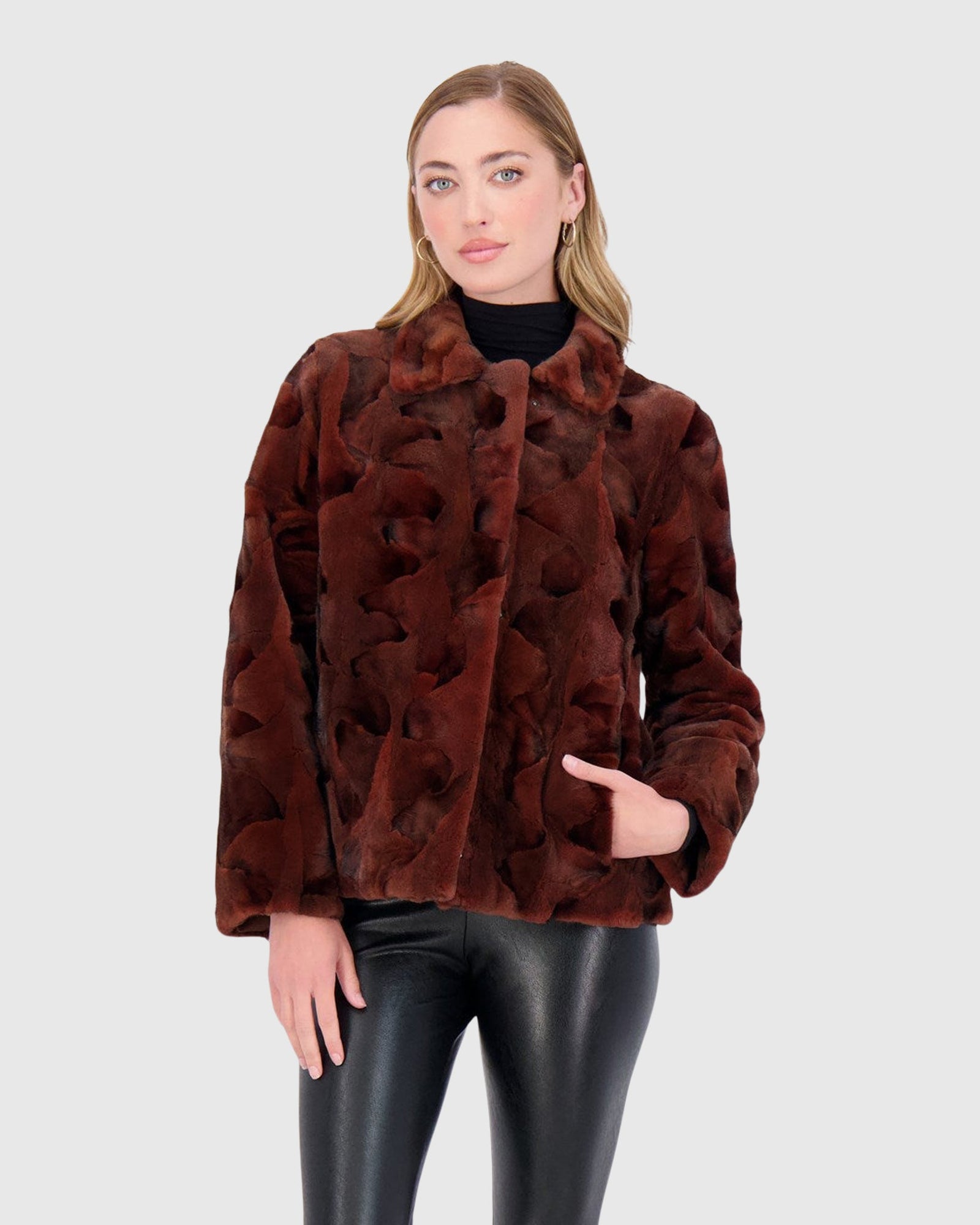 Mink Sections Jacket | Bronze