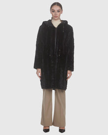 Mink Sections Parka Reversible To Nylon | Black/Black