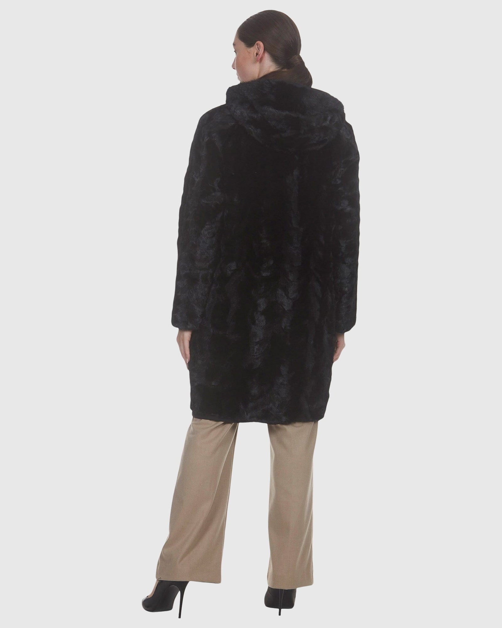 Mink Sections Parka Reversible To Nylon | Black/Black