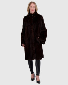 Mink Short Coat | Mahogany (V2)