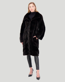 Mink Short Coat | Women | Black (V3)