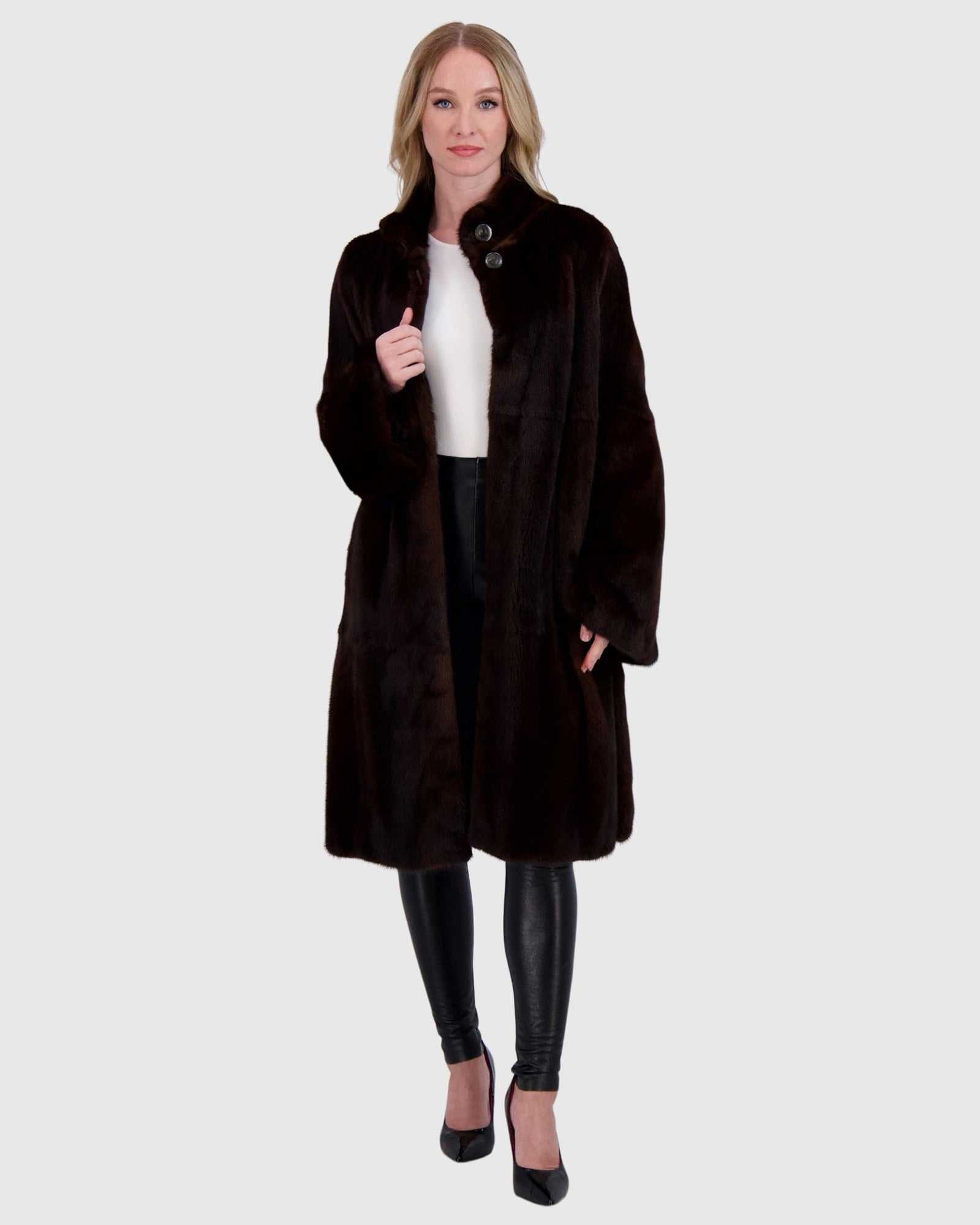 Mink Short Coat | Mahogany (V2)