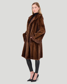 Mink Short Coat | Women | Scanbrown (V3)