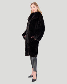 Mink Short Coat | Women | Black (V3)