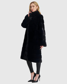 Mink Short Coat | Navy