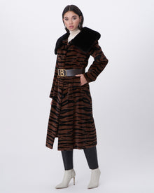 Mink Short Coat | Women | Brown Tgr Print